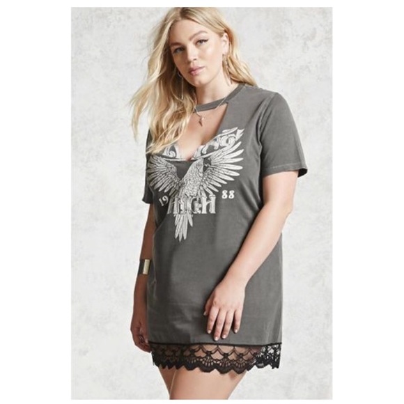 Forever 21 Dresses & Skirts - Forever 21 Plus Size Graphic T-Shirt Dress 2X